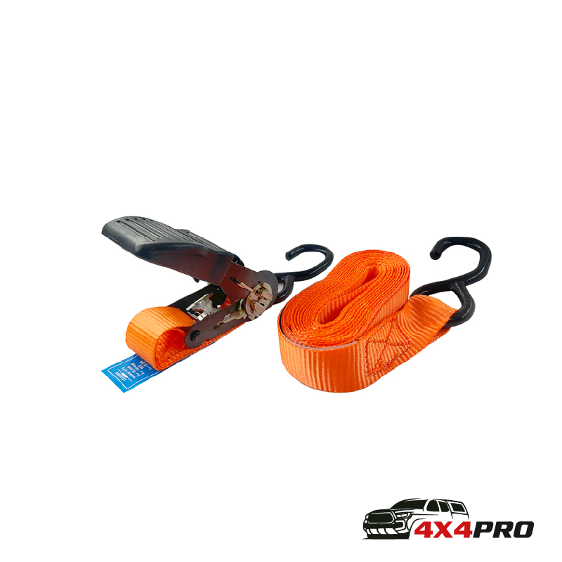 Ratchet Tie Down 0.5T x 25MM x 6M Orange